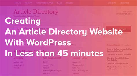 wordpress article directory script php link dircetory|Create User Knowledge Base With this Article Directory Script .